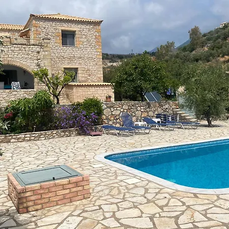 Βίλα Greek Stonehouse With Pool And Seaview *